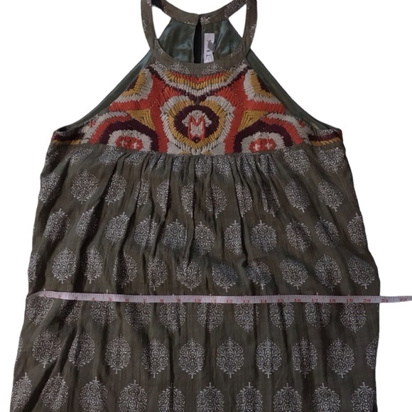 THML Halter Neck Sleeveless Embroidered Crochet Batik Print dress size M - Picture 8 of 12